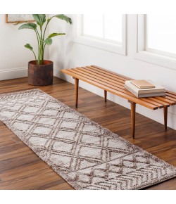 Surya Napoli NPO2308 Beige Dark Brown Area Rug 2 ft. 6 in. X 8 ft. Runner