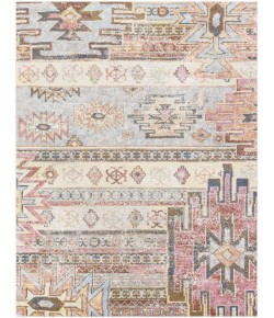 Livabliss New Mexico NWM2311 Light Gray Burnt Orange Area Rug 7 ft. 10 in. Round