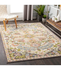 Livabliss New Mexico NWM2340 Charcoal Cream Area Rug 5 ft. 3 in. Round