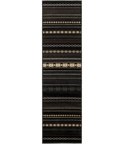 Livabliss Paramount PAR1047 Black Charcoal Area Rug 2 ft. 2 in. X 7 ft. 7 in. Runner