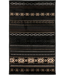 Surya Paramount PAR1047 Black Charcoal Area Rug 1 ft. 10 in. X 2 ft. 11 in. Rectangle