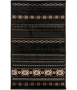 Livabliss Paramount PAR1047 Black Charcoal Area Rug 1 ft. 10 in. X 2 ft. 11 in. Rectangle