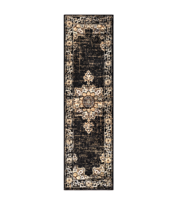 Surya Paramount PAR1089 Black Charcoal Area Rug 2 ft. 2 in. X 7 ft. 7 in. Runner