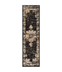 Livabliss Paramount PAR1089 Black Charcoal Area Rug 2 ft. 2 in. X 7 ft. 7 in. Runner