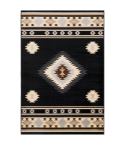 Surya Paramount PAR1095 Black Charcoal Area Rug 6 ft. 7 in. X 9 ft. 6 in. Rectangle