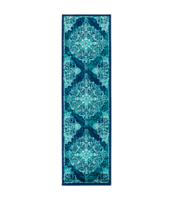 Livabliss Paramount PAR1098 Teal Dark Blue Area Rug 2 ft. 2 in. X 7 ft. 7 in. Runner