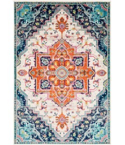 Livabliss Paramount PAR1108 Bright Orange Dark Blue Area Rug 8 ft. 10 in. X 12 ft. 10 in. Rectangle