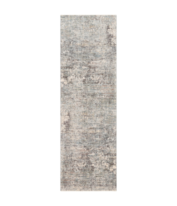 Livabliss Presidential PDT2303 Pale Blue Medium Gray Area Rug 3 ft. 3 in. X 10 ft. Runner