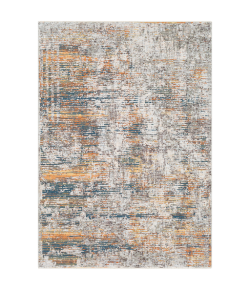 Livabliss Presidential PDT2305 Bright Blue Burnt Orange Area Rug 8 ft. 10 in. X 12 ft. 10 in. Rectangle