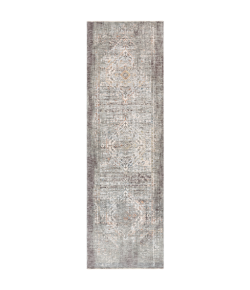 Livabliss Presidential PDT2311 Medium Gray Charcoal Area Rug 3 ft. 3 in. X 8 ft. Runner