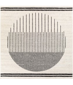 Livabliss Pisa PSS2315 Black Off-White Area Rug 5 ft. 3 in. Square
