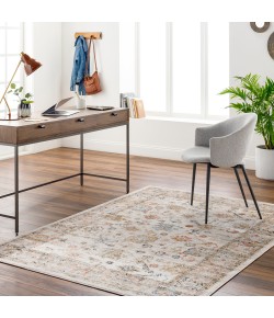 Livabliss Pertek PTK2300 Taupe Deep Teal Area Rug 6 ft. 7 in. X 9 ft. Rectangle