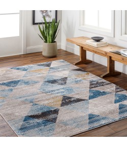 Livabliss Pertek PTK2312 Gray Deep Teal Area Rug 9 ft. 2 in. X 12 ft. Rectangle