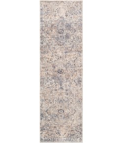 Livabliss Palazzo PZL2304 Navy Denim Area Rug 3 ft. 3 in. X 10 ft. Runner