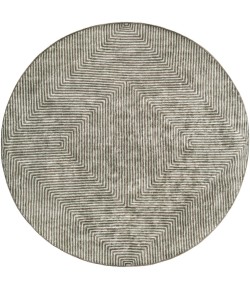 Livabliss Quartz QTZ5000 Light Gray Charcoal Area Rug 8 ft. Round