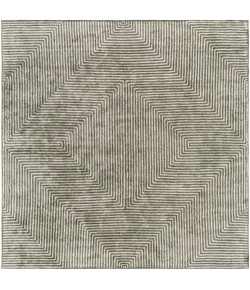 Livabliss Quartz QTZ5000 Light Gray Charcoal Area Rug 8 ft. Square
