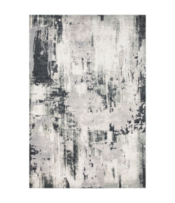 Livabliss Quatro QUA2307 Charcoal Silver Gray Area Rug 2 ft. X 2 ft. 11 in. Rectangle