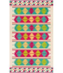 Surya Rain RAI1272 Emerald Bright Pink Area Rug 8 ft. Round