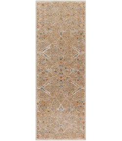 Livabliss Reina REN2300 Light Brown Tan Area Rug 2 ft. 7 in. X 7 ft. 3 in. Runner