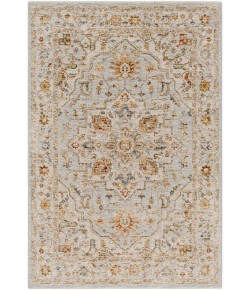 Livabliss Reina REN2304 Light Gray Cream Area Rug 6 ft. 7 in. Round