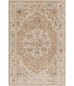 Livabliss Reina REN2305 Tan Light Gray Area Rug 6 ft. 7 in. Round