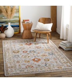 Livabliss Reina REN2307 Light Gray Cream Area Rug 6 ft. 7 in. X 9 ft. 6 in. Rectangle
