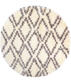 Livabliss Rhapsody RHA1036 Cream Medium Gray Area Rug 7 ft. 10 in. Round