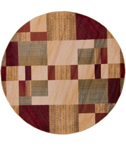 Livabliss Riley RLY5006 Dark Red Dark Brown Area Rug 7 ft. 10 in. Round