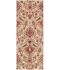 Livabliss Riley RLY5017 Dark Red Camel Area Rug 2 ft. 11 in. X 7 ft. 3 in. Runner