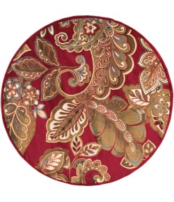 Livabliss Riley RLY5020 Dark Red Dark Brown Area Rug 7 ft. 10 in. Round