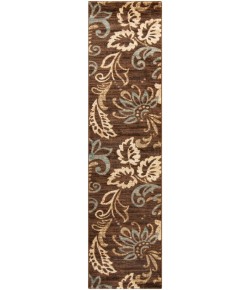 Livabliss Riley RLY5022 Dark Brown Pear Area Rug 2 ft. X 7 ft. 5 in. Runner