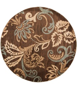 Surya Riley RLY5022 Dark Brown Pear Area Rug 7 ft. 10 in. Round