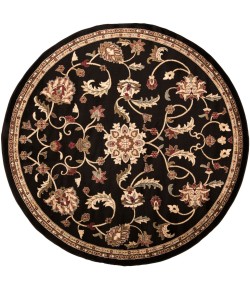 Livabliss Riley RLY5025 Black Tan Area Rug 7 ft. 10 in. Round