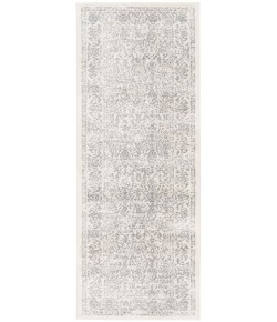 Livabliss Roma ROM2300 White Medium Gray Area Rug 2 ft. 7 in. X 7 ft. 3 in. Runner