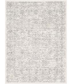 Livabliss Roma ROM2300 White Medium Gray Area Rug 6 ft. 7 in. Round