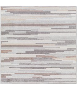 Livabliss Roma ROM2302 Medium Gray Camel Area Rug 6 ft. 7 in. Square