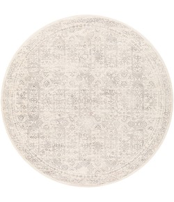 Livabliss Roma ROM2308 Light Gray Cream Area Rug 6 ft. 7 in. Round