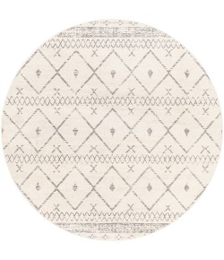 Livabliss Roma ROM2338 White Medium Gray Area Rug 6 ft. 7 in. Round