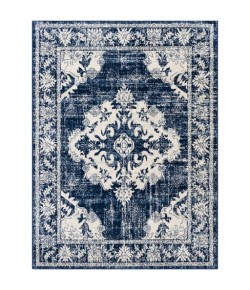 Livabliss Roma ROM2364 Navy Cream Area Rug 6 ft. 7 in. X 9 ft. Rectangle