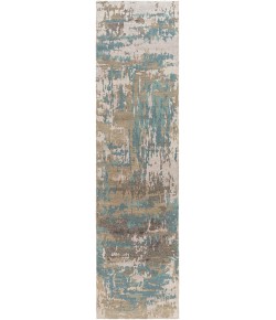 Surya Arte RTE2301 Dusty Sage Dark Blue Area Rug 2 ft. 6 in. X 10 ft. Runner