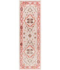 Surya Revere RVE2306 Brick Red Charcoal Area Rug 2 ft. 6 in. X 8 ft. Runner