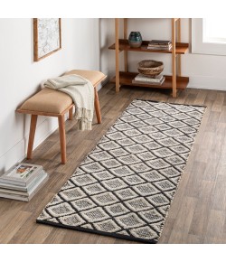 Surya Santa Barbara SBB2300 Black Cream Area Rug 2 ft. 6 in. X 8 ft. Runner