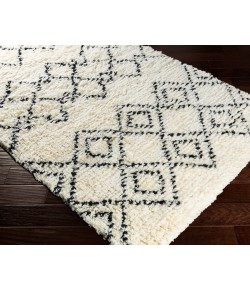 Surya Sherpa SHP8002 Black Cream Area Rug 2 ft. 6 in. X 8 ft. Runner