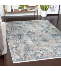 Surya Solar SOR2307 Sky Blue Dark Blue Area Rug 3 ft. X 9 ft. 10 in. Runner