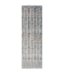 Surya Solar SOR2312 Medium Gray Aqua Area Rug 3 ft. X 9 ft. 10 in. Runner