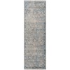 Surya Solar SOR2314 Medium Gray Aqua Area Rug 3 ft. X 8 ft. Runner