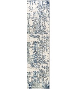 Livabliss Sunderland SUN2300 Navy Aqua Area Rug 2 ft. 7 in. X 10 ft. 3 in. Runner