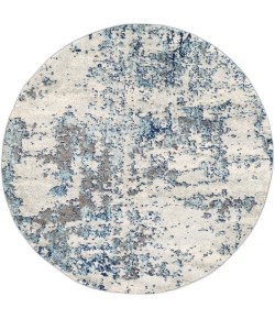 Livabliss Sunderland SUN2300 Navy Aqua Area Rug 5 ft. 3 in. Round