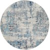 Livabliss Sunderland SUN2300 Navy Aqua Area Rug 7 ft. 10 in. Round
