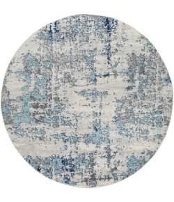 Livabliss Sunderland SUN2300 Navy Aqua Area Rug 7 ft. 10 in. Round